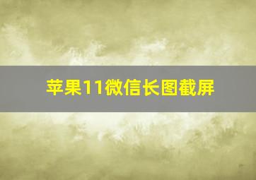 苹果11微信长图截屏