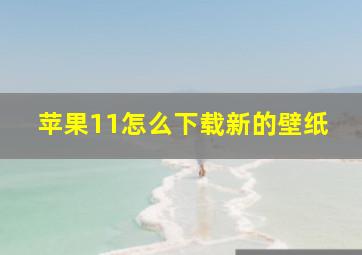 苹果11怎么下载新的壁纸