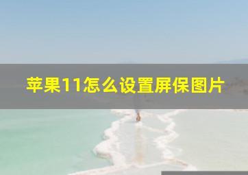 苹果11怎么设置屏保图片