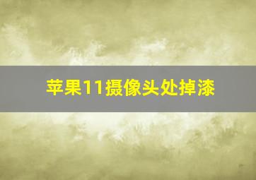 苹果11摄像头处掉漆