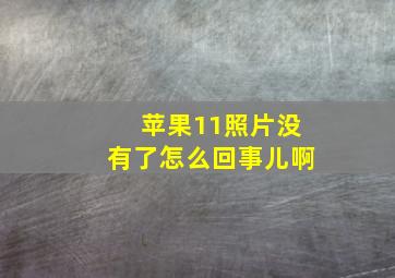 苹果11照片没有了怎么回事儿啊