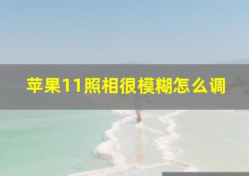 苹果11照相很模糊怎么调