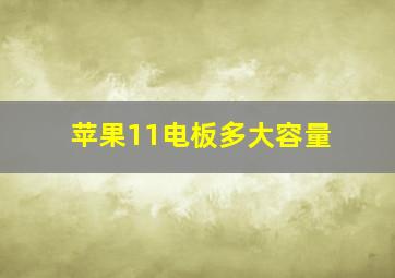 苹果11电板多大容量