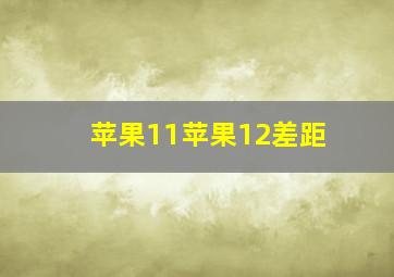 苹果11苹果12差距