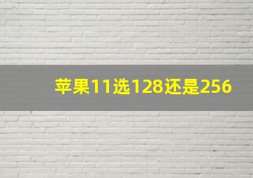 苹果11选128还是256