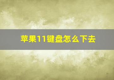 苹果11键盘怎么下去