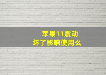 苹果11震动坏了影响使用么