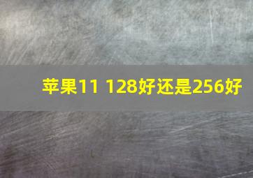 苹果11 128好还是256好