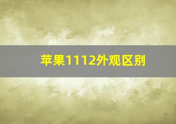 苹果1112外观区别