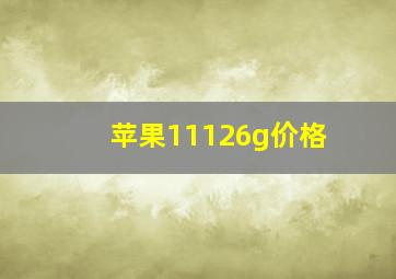 苹果11126g价格