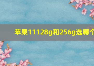 苹果11128g和256g选哪个