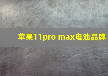 苹果11pro max电池品牌