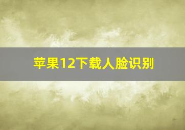 苹果12下载人脸识别