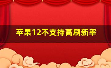 苹果12不支持高刷新率