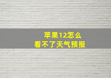 苹果12怎么看不了天气预报