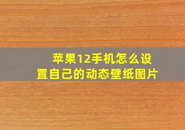 苹果12手机怎么设置自己的动态壁纸图片