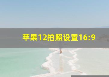 苹果12拍照设置16:9