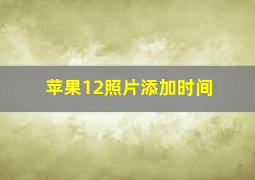 苹果12照片添加时间