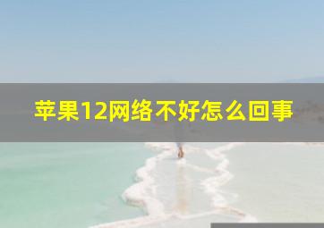 苹果12网络不好怎么回事