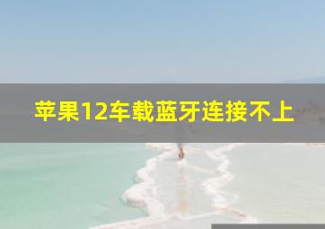 苹果12车载蓝牙连接不上