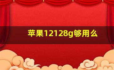 苹果12128g够用么