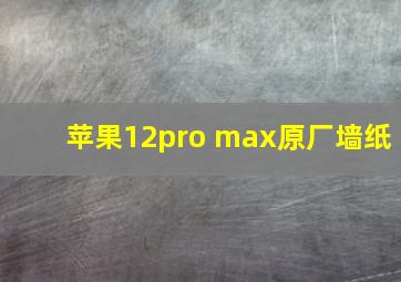 苹果12pro max原厂墙纸