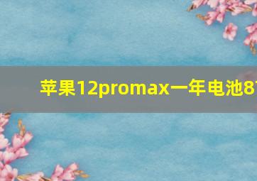 苹果12promax一年电池87