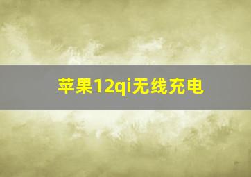 苹果12qi无线充电