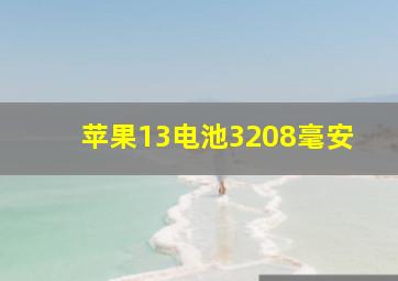 苹果13电池3208毫安