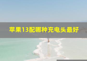 苹果13配哪种充电头最好