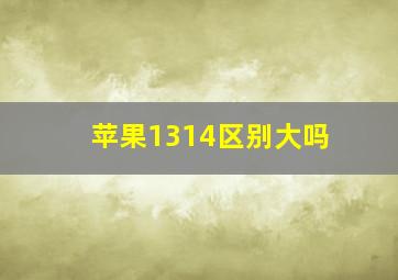 苹果1314区别大吗