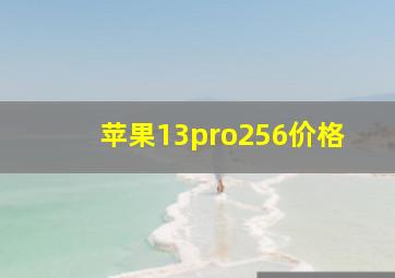 苹果13pro256价格