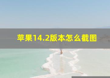 苹果14.2版本怎么截图