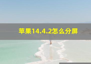 苹果14.4.2怎么分屏