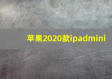 苹果2020款ipadmini