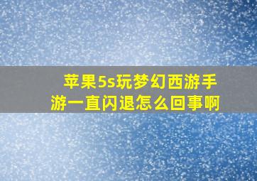 苹果5s玩梦幻西游手游一直闪退怎么回事啊