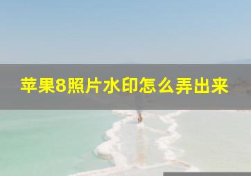 苹果8照片水印怎么弄出来