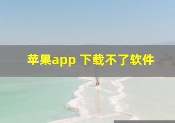 苹果app 下载不了软件