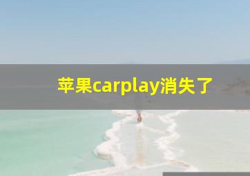 苹果carplay消失了