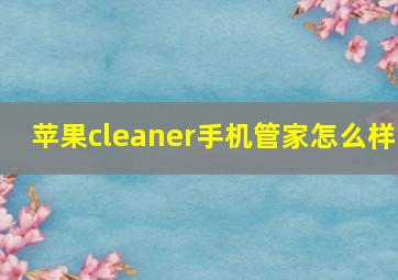 苹果cleaner手机管家怎么样