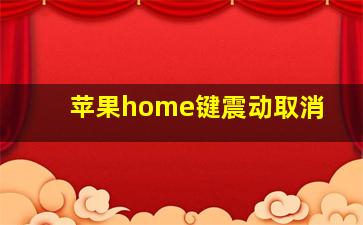 苹果home键震动取消