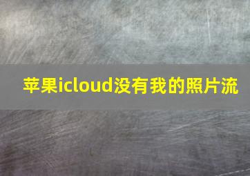 苹果icloud没有我的照片流