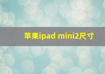 苹果ipad mini2尺寸