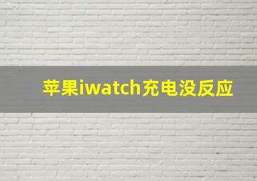 苹果iwatch充电没反应