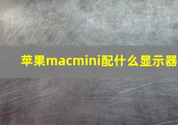 苹果macmini配什么显示器