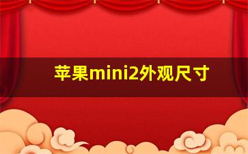 苹果mini2外观尺寸