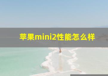 苹果mini2性能怎么样