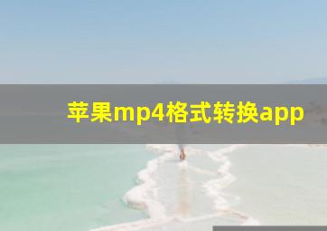 苹果mp4格式转换app