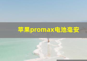 苹果promax电池毫安