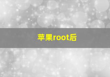 苹果root后